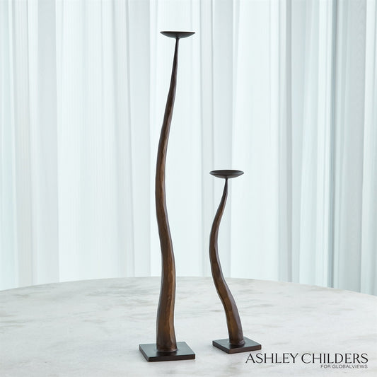 Global Chiseled Candle Holder Tall