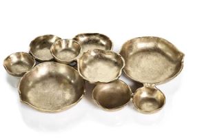 Zodax Cluster of 12 Serving Bowl Dark Gold