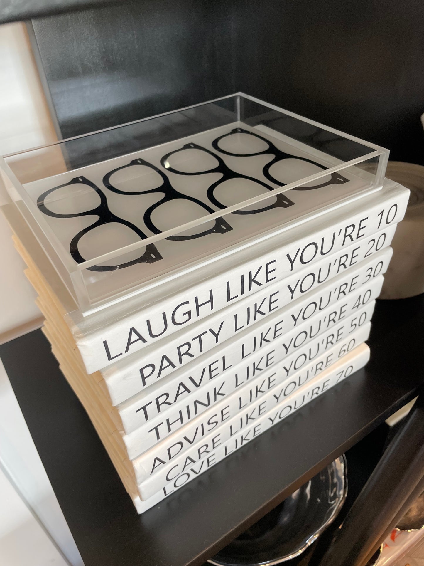 TW Black Glasses Tray