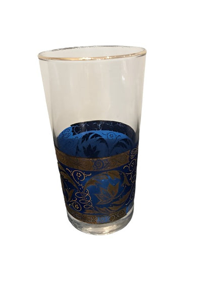 FDG Vintage Blue/Gold Band glass