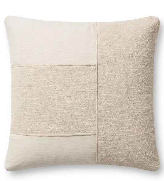 Loloi Leslie Pillow Ivory 22x22