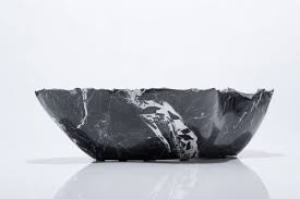 Prima Black Marble Bowl Abstract