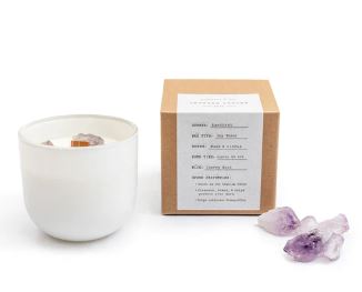 Sugarboo Amethyst Crystal Candle