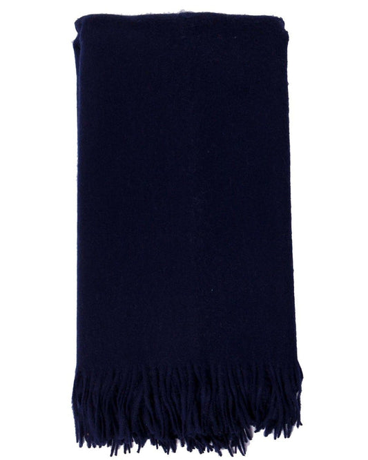 Alashan Classic Cashmere/Wool Throw - Navy