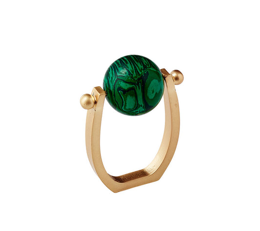 KS Mineral Napkin Ring Emerald